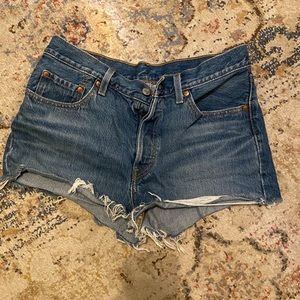 Levi 501 high waist Jean shorts